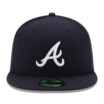 NEW ERA 59FIFTY AUTHENTIC COLLECTION ATLANTA BRAVES ON-FIELD ROAD HAT - NAVY 70361058