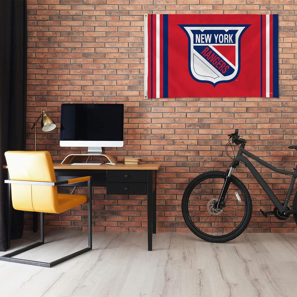 Rico Industries NHL New York Rangers Alternate 3' x 5' Banner Flag 3' x 5' Banner Flag Single Sided - Indoor or Outdoor - Home Décor