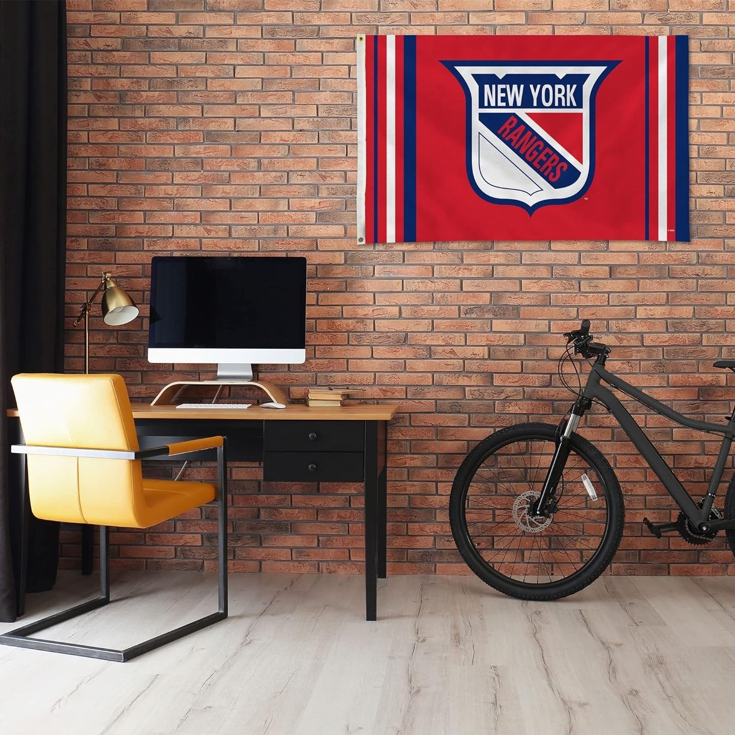 Rico Industries NHL New York Rangers Alternate 3' x 5' Banner Flag 3' x 5' Banner Flag Single Sided - Indoor or Outdoor - Home Décor